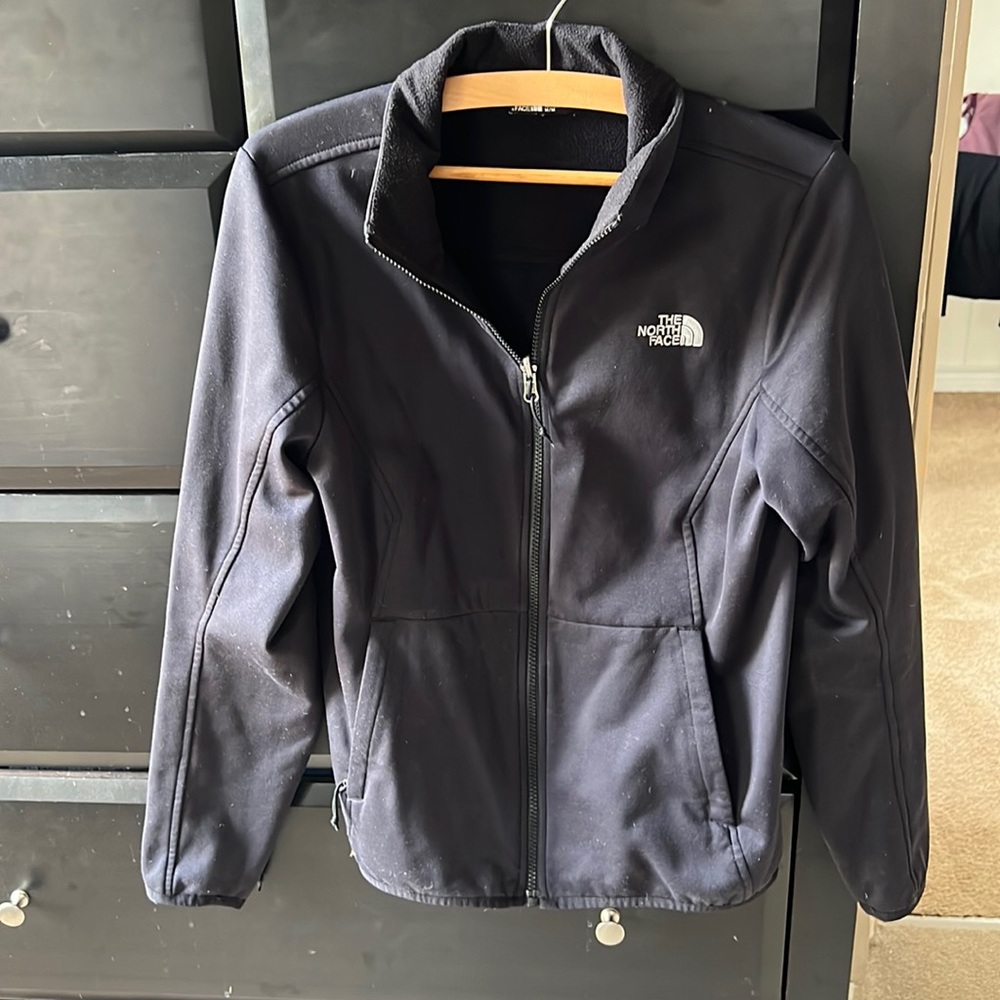 The North Face classic black zip jacket